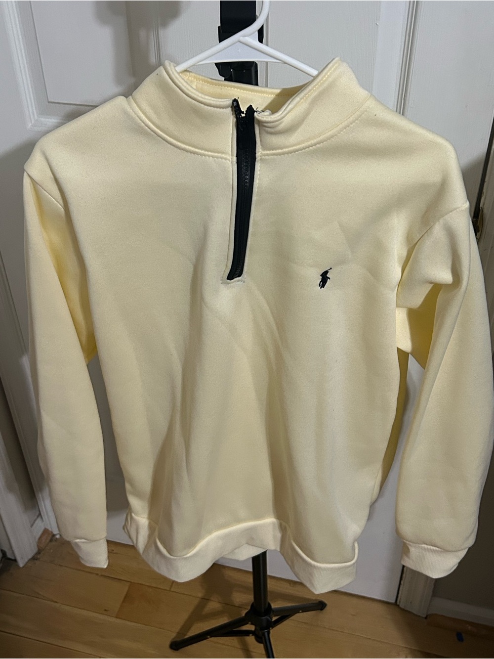 Polo by Ralph Lauren Men's Pale Yellow Half-Zip Sweatshirt